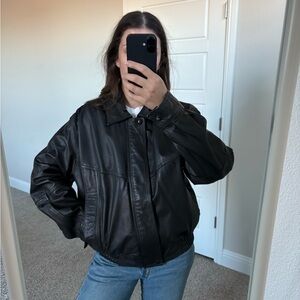 Classic Black Leather Jacket for Women